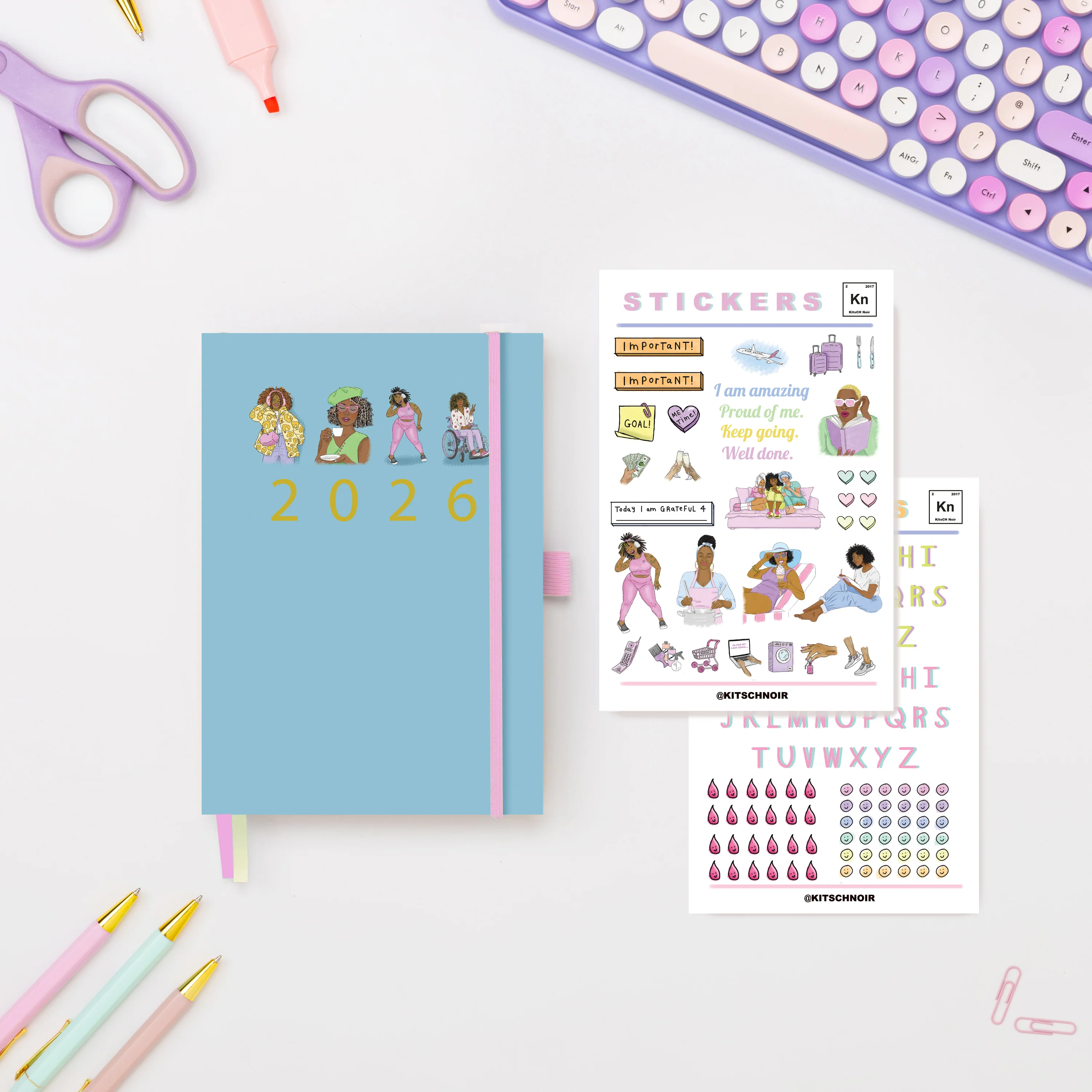 Matching 2026 Affirmations Diary & A5 Calendar Bundle - Image 4