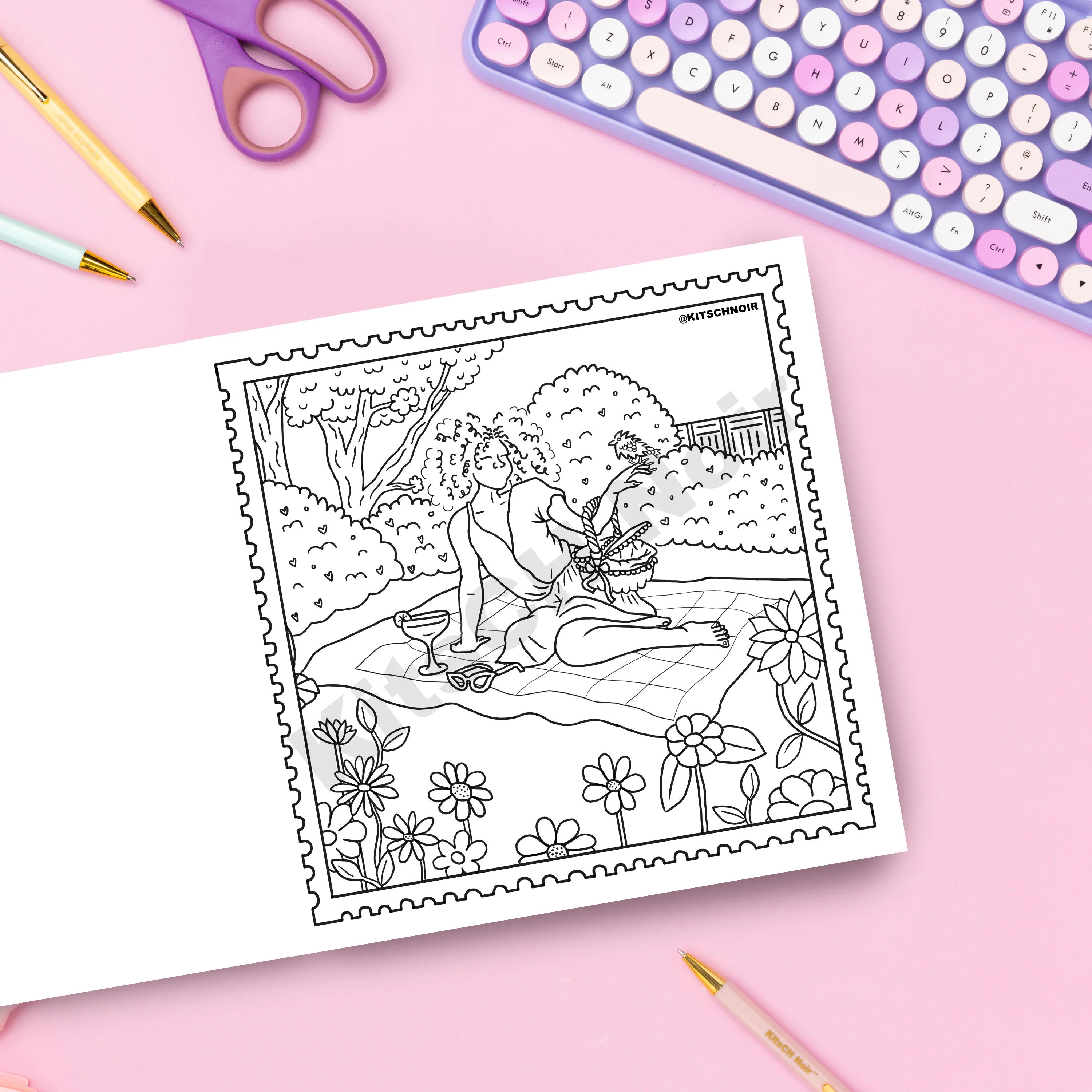 Calm Life Cuties Colouring & Word Search Book - Image 3