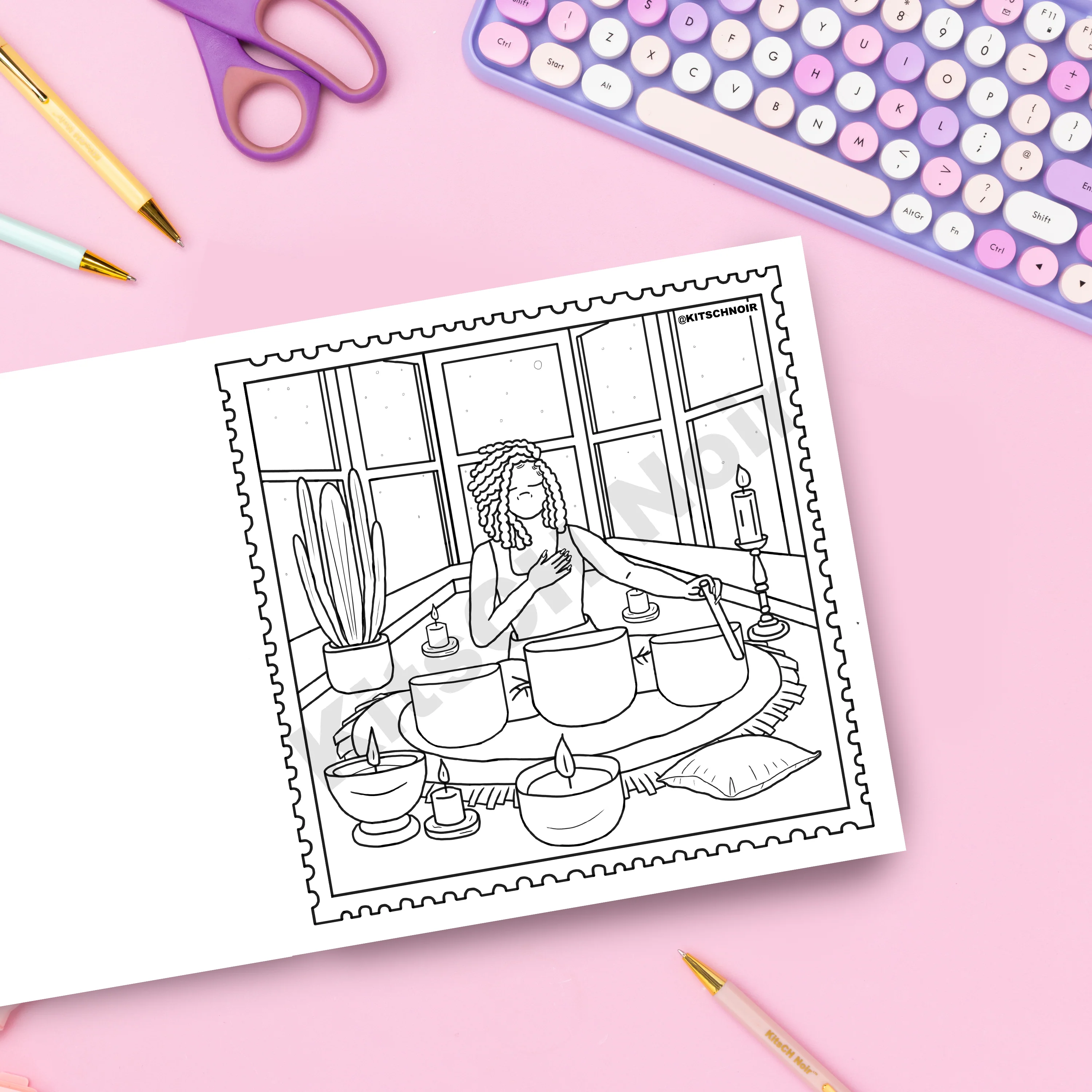 Calm Life Cuties Colouring & Word Search Book - Image 5